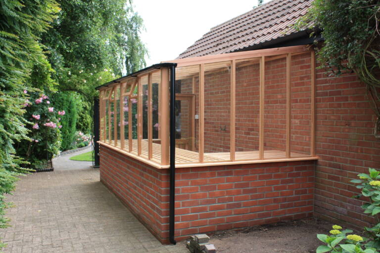 Cedar Lean To designed, built and installed by Hutchinsons in Essex