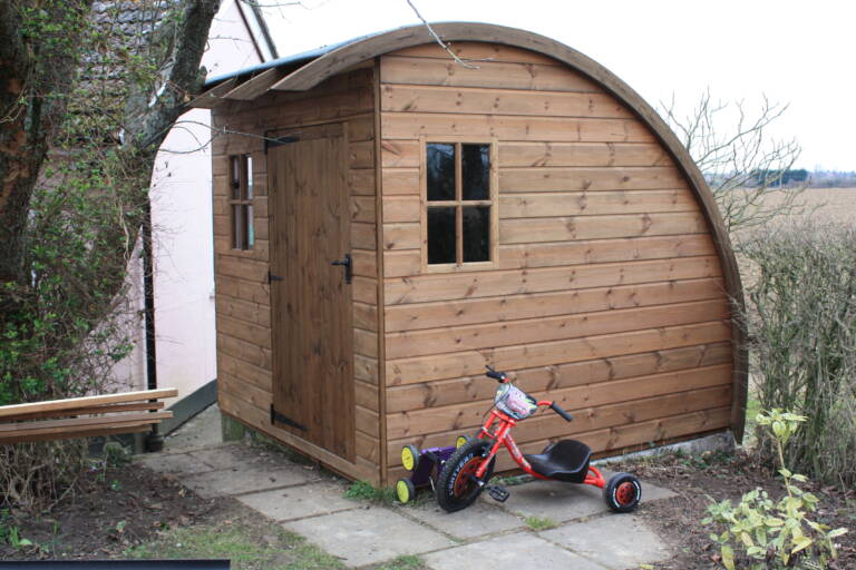 Custom Hobbit Shed designed, built and installed by Hutchinsons in Essex