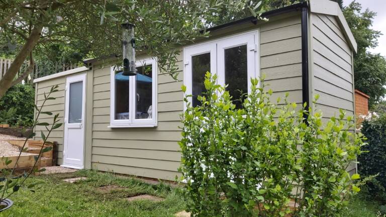 Garden office designed, built and installed by Hutchinsons in Essex