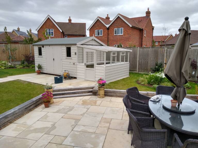 Garden shed designed, built and installed by Hutchinsons in Essex