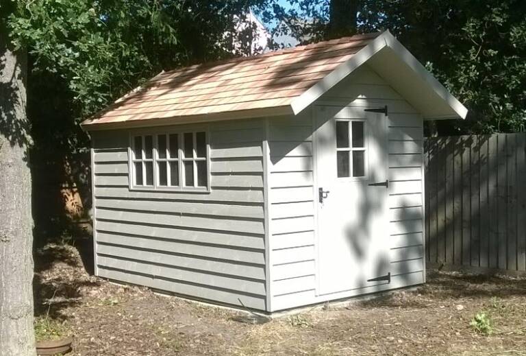 Garden shed designed, built and installed by Hutchinsons in Essex