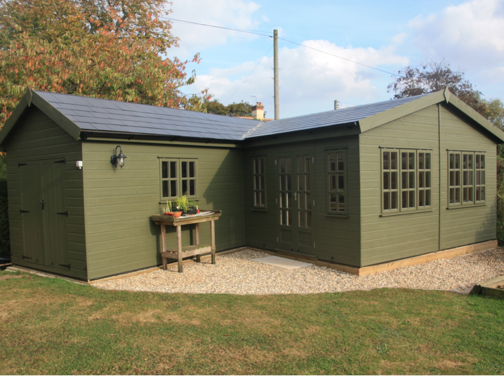 Garden office designed, built and installed by Hutchinsons in Essex