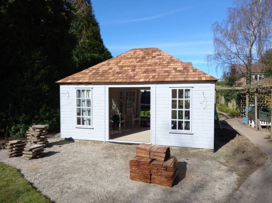 Summerhouse designed, built and installed by Hutchinsons in Essex